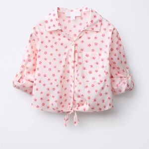 Zara Pink Floral Kids Shirt